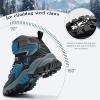 imageLittleplum Boys Snow Boots Winter Warm Booties Antiskid Hiking Outdoor Shoes Ankle Boots for KidsBlue