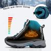 imageLittleplum Boys Snow Boots Winter Warm Booties Antiskid Hiking Outdoor Shoes Ankle Boots for KidsBlue