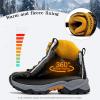 imageLittleplum Boys Snow Boots Winter Warm Booties Antiskid Hiking Outdoor Shoes Ankle Boots for KidsYellow