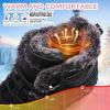 imageLittleplum Snow Boots for WomenWarm Fur Line Anti Slip Womens Winter BootsFashion Ankle Booties Sneakers for Outdoor HikingAll Black
