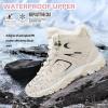imageLittleplum Snow Boots for WomenWarm Fur Line Anti Slip Womens Winter BootsFashion Ankle Booties Sneakers for Outdoor HikingBeige