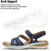 image:imageLittleplum Orthopedic Arch Support Sandals for Women Comfortable Walking Orthotic Flat Sandals with Adjustable StrapBlue