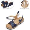 image:imageLittleplum Orthopedic Arch Support Sandals for Women Comfortable Walking Orthotic Flat Sandals with Adjustable StrapBlue