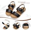 image:imageLittleplum Sandals for Women Arch Support  Comfortable Flat Womens Sandals Summer Breathable Adjustable Orthotic Walking Shoes for BeachTravelFashion Black