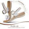 image:imageLittleplum Sandals for Women Arch Support  Comfortable Flat Womens Sandals Summer Breathable Adjustable Orthotic Walking Shoes for BeachTravelFashion Cream White