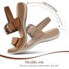 image:imageLittleplum Sandals for Women Arch Support  Comfortable Flat Womens Sandals Summer Breathable Adjustable Orthotic Walking Shoes for BeachTravelFashion Brown