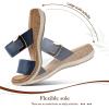 image:imageLittleplum Women Slides Sandals Arch Support Open Toe Slip on Sandals Soft Cushion Slippers Comfy Casual Summer Shoes for WalkingBeachTravelNavy Blue