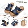 image:imageLittleplum Womens Sandals Arch Support Slides  Comfortable Flat Sandals for Women Summer Breathable Flipflops Walking Shoes for BeachTravelFashion Royal Blue