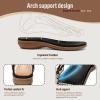 image:imageLittleplum Womens Sandals Arch Support Summer Flat Slides Ankle Elastic Walking Shoes Braided Beach Dressy Sandals for Women Black Size 8