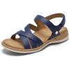 image:imageLittleplum Orthopedic Arch Support Sandals for Women Comfortable Walking Orthotic Flat Sandals with Adjustable StrapBlue