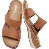 image:imageLittleplum Womens Sandals Arch Support Slides  Comfortable Flat Sandals for Women Summer Breathable Flipflops Walking Shoes for BeachTravelFashion Brown