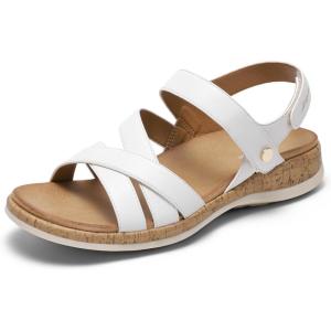 image:imageLittleplum Orthopedic Arch Support Sandals for Women Comfortable Walking Orthotic Flat Sandals with Adjustable StrapWhite