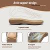 image:imageLittleplum Sandals for Women Handmade Arch Support Summer Womens sandals Comfort Walking Orthopedic Bohemian Flip FlopCasual Apricot