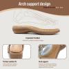 image:imageLittleplum Sandals for Women Handmade Arch Support Summer Womens sandals Comfort Walking Orthopedic Bohemian Flip FlopComfortable Apricot