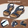 image:imageLittleplum Sandals for Women Handmade Arch Support Summer Womens sandals Comfort Walking Orthopedic Bohemian Flip FlopComfortable Blue