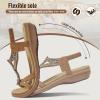 image:imageLittleplum Sandals for Women Handmade Arch Support Summer Womens sandals Comfort Walking Orthopedic Bohemian Flip FlopElegant Brown