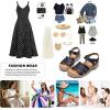 image:imageLittleplum Women Flat Sandals Orthopedic Arch Support Adjustable Strap Comfortable Summer Walking Sandals for Beach Travel Casual DressyCasual Dark Blue