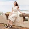 image:imageLittleplum Women Flat Sandals Orthopedic Arch Support Adjustable Strap Comfortable Summer Walking Sandals for Beach Travel Casual DressyClassic Black