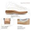 image:imageLittleplum Women Slides Sandals Arch Support Open Toe Walking Comfy Low Wedge Slides Adjustable Summer Shoes for BeachTravelChic Black