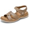 image:imageLittleplum Women Flat Sandals Orthopedic Arch Support Adjustable Strap Comfortable Summer Walking Sandals for Beach Travel Casual DressyClassic Khaki