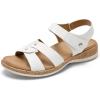 image:imageLittleplum Women Flat Sandals Orthopedic Arch Support Adjustable Strap Comfortable Summer Walking Sandals for Beach Travel Casual DressyClassic White