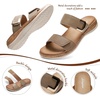 image:imageLittleplum Women Slides Sandals Arch Support Open Toe Slip on Sandals Soft Cushion Slippers Comfy Casual Summer Shoes for WalkingBeachTravelRetro Khaki