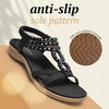 image:imageLittleplum Womens Sandals Comfort Arch Support Sandals Summer Walking Shoes Casual Ankle Elastic Flip Flops ShoesRetro Black