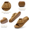 image:imageLittleplum Womens Slides Sandals with Arch Support  Soft Cushion Platform Wedge Sandals with Adjustable Buckle for IndoorOutdoor Lightweight Walking Beach Resort SlippersCamel