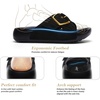 image:imageLittleplum Womens Slides Sandals with Arch Support  Soft Cushion Platform Wedge Sandals with Adjustable Buckle for IndoorOutdoor Lightweight Walking Beach Resort SlippersBlack