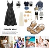 image:imageLittleplum Women Flats Sandals Arch Support OpenToe Casual Summer Low Wedge Shoes for Daily Beach Walking Dressy Comfy Summer Sandals1818Cream White