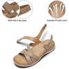 image:imageLittleplum Orthopedic Sandals for Women Arch Support  Comfortable Flat Sandals Dressy Orthotic Summer Shoes for Walking Work Beach with Adjustable StrapKhaki