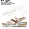 image:imageLittleplum Orthopedic Sandals for Women Arch Support  Comfortable Flat Sandals Dressy Orthotic Summer Shoes for Walking Work Beach with Adjustable StrapApricot