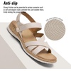 image:imageLittleplum Orthopedic Sandals for Women Arch Support  Comfortable Flat Sandals Dressy Orthotic Summer Shoes for Walking Work Beach with Adjustable StrapApricot