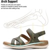 image:imageLittleplum Orthopedic Sandals for Women Arch Support  Comfortable Flat Sandals Dressy Orthotic Summer Shoes for Walking Work Beach with Adjustable StrapGreen