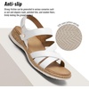 image:imageLittleplum Orthopedic Sandals for Women Arch Support  Comfortable Flat Sandals Dressy Orthotic Summer Shoes for Walking Work Beach with Adjustable StrapWhite
