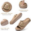 image:imageLittleplum Womens Slides Sandals with Arch Support  Soft Cushion Platform Wedge Sandals with Adjustable Buckle for IndoorOutdoor Lightweight Walking Beach Resort SlippersB Apricot