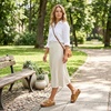 image:imageLittleplum Womens Slides Sandals with Arch Support  Soft Cushion Platform Wedge Sandals with Adjustable Buckle for IndoorOutdoor Lightweight Walking Beach Resort SlippersB Camel