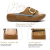image:imageLittleplum Womens Slides Sandals with Arch Support  Soft Cushion Platform Wedge Sandals with Adjustable Buckle for IndoorOutdoor Lightweight Walking Beach Resort SlippersB Camel