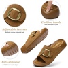 image:imageLittleplum Womens Slides Sandals with Arch Support  Soft Cushion Platform Wedge Sandals with Adjustable Buckle for IndoorOutdoor Lightweight Walking Beach Resort SlippersB Camel
