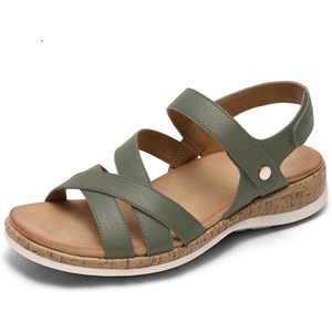 image:imageLittleplum Orthopedic Sandals for Women Arch Support  Comfortable Flat Sandals Dressy Orthotic Summer Shoes for Walking Work Beach with Adjustable StrapGreen