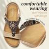 image:imageLittleplum Womens Arch Support Sandals Comfortable Orthopedic Walking Sandals Bohemian Summer Beach Flip FlopsClassic Apricot