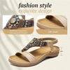image:imageLittleplum Womens Arch Support Sandals Comfortable Orthopedic Walking Sandals Bohemian Summer Beach Flip FlopsClassic Apricot