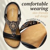 image:imageLittleplum Womens Arch Support Sandals Comfortable Orthopedic Walking Sandals Bohemian Summer Beach Flip FlopsClassic Black