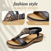 image:imageLittleplum Womens Arch Support Sandals Comfortable Orthopedic Walking Sandals Bohemian Summer Beach Flip FlopsClassic Black