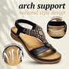 image:imageLittleplum Womens Arch Support Sandals Comfortable Orthopedic Walking Sandals Bohemian Summer Beach Flip FlopsClassic Black
