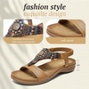 image:imageLittleplum Womens Arch Support Sandals Comfortable Orthopedic Walking Sandals Bohemian Summer Beach Flip FlopsClassic Brown