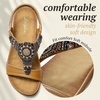 image:imageLittleplum Womens Arch Support Sandals Comfortable Orthopedic Walking Sandals Bohemian Summer Beach Flip FlopsClassic Brown