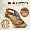 image:imageLittleplum Womens Arch Support Sandals Comfortable Orthopedic Walking Sandals Bohemian Summer Beach Flip FlopsClassic Brown