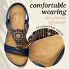 image:imageLittleplum Womens Arch Support Sandals Comfortable Orthopedic Walking Sandals Bohemian Summer Beach Flip FlopsClassic Dark Blue