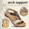 image:imageLittleplum Womens Arch Support Sandals Comfortable Orthopedic Walking Sandals Bohemian Summer Beach Flip FlopsClassic White